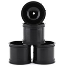 J Concepts JCO3417B  JConcepts 12mm Hex 2.2" Super Dish Front Wheel (Black) (4) (Rustler/Stampede)