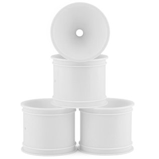 J Concepts JCO3418W  White 2.2" Bearing Front Stadium Truck Wheels (4) (RC10T/T2/T3/GT)