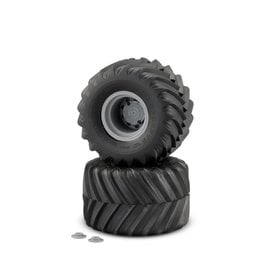 J Concepts JCO3085-4099  Yellow Renegades Tires Wheels on Silver Wheels