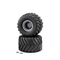 J Concepts JCO3085-4099  JConcepts Renegades Pre-Mounted All Terrain Monster Truck Tires (Silver) (2) (Yellow)