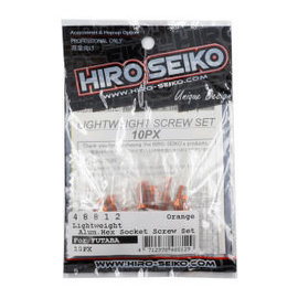 Hiro Seiko HS-48812  Hiro Seiko Lightweight Screw Set Orange For Futaba 10PX