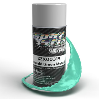 Spaz Stix SZX00319  Emerald Green Metallic Aerosol Paint, 3.5oz Can
