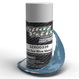Spaz Stix SZX00339  Deep Sea Blue Metallic Aerosol Paint, 3.5oz Can