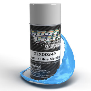 Spaz Stix SZX00349  Electric Blue Metallic Aerosol Paint, 3.5oz Can