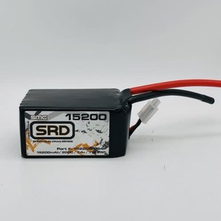SMC SMC152200-2S4P  2S 7.4v 15200mAh 200C SRD Shorty Softcase Drag Racing LiPo Battery w/ No Plug
