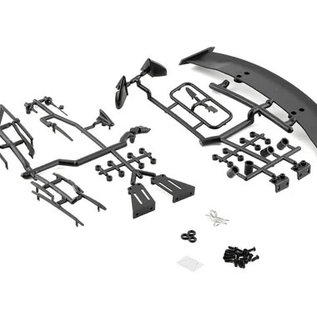 KillerBody KLR-48352  Black 1/10 Touring Car Basic Accessory Set