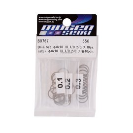 Mugen Seiki MUGB0767  Mugen Seiki 8x10x0.1/0.2/0.3mm Shim Set (30) 0767