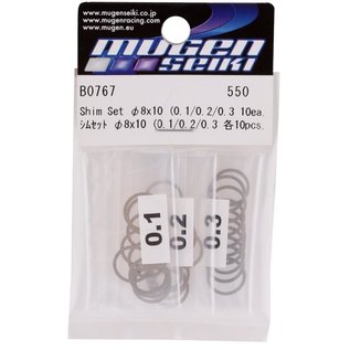 Mugen Seiki MUGB0767  Mugen Seiki 8x10x0.1/0.2/0.3mm Shim Set (30) 0767