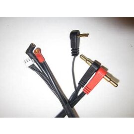 TQ Wire TQW2722 2S Charge Cable w/4mm & 5mm Bullet Connector (2') (Junsi X6 iCharger)