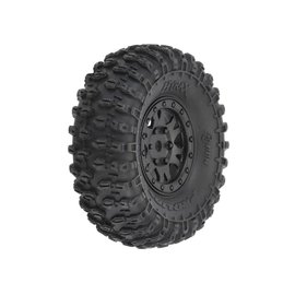 Proline Racing PRO10194-10  Pro-Line Axial SCX24 1.0" Hyrax Pre-Mounted Tires w/Black Impulse Wheel (4)