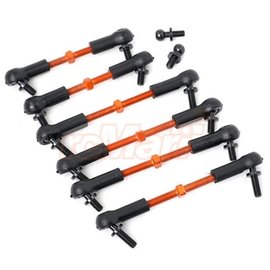 Yeah Racing YEA-RSS3-012OR  Yeah Racing HPI RS4 7075 Aluminum Tie Rod Set Sport3 Orange