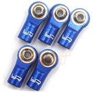 Yeah Racing YEA-YA-0572DB  Yeah Racing 3mm Aluminum Threaded Rod Ends (Dark Blue) (5) (Reverse Thread)
