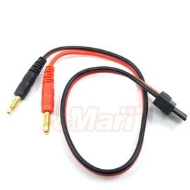 Yeah Racing YEA-WPT-0118  Yeah Racing 35cm Battery Charger Lead TRAX-STYLE High Current Male To 4MM Bullet Banana