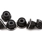 1UP Racing 1UP80507 1UP Racing 4mm Aluminum Flanged Locknuts (Black/Silver) (6)
