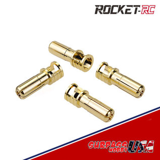 Surpass Hobby USA ADJ-5MM 5mm Adjustable Gold Plated Bullet Connector (2pr) Males