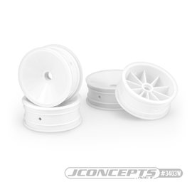 J Concepts JCO3403W  White RC10 Mono 2.2 Bearing Front Wheels (4)