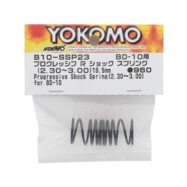 Yokomo YOKB10-SSP23A  BD10 Progressive Rear 2.30 - 3.00 Rate Shock Spring (2) (19.5mm)