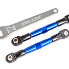 Traxxas TRA2444X  Blue 47mm Front Camber Link Turnbuckle Set (2) Bandit Drag Slash