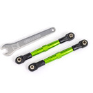 Traxxas TRA2445G  Green 55mm Front 7075-T6 aluminum Toe Link Turnbuckle Set (2) Bandit Drag Slash