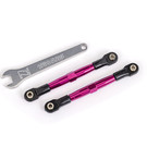 Traxxas TRA2445P  Pink 55mm Front 7075-T6 aluminum Toe Link Turnbuckle Set (2) Bandit Drag Slash