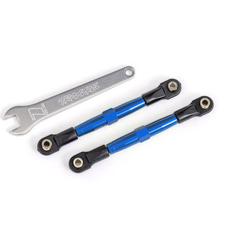 Traxxas TRA2445X  Blue 55mm Front 7075-T6 aluminum Toe Link Turnbuckle Set (2) Bandit Drag Slash