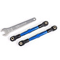 Traxxas TRA2445X  Blue 55mm Front 7075-T6 aluminum Toe Link Turnbuckle Set (2) Bandit Drag Slash