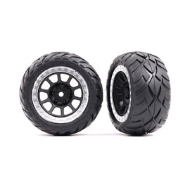 Traxxas TRA2478G  2.2 Alias Tires on Satin Chrome Wheels Bandit Rear (2)