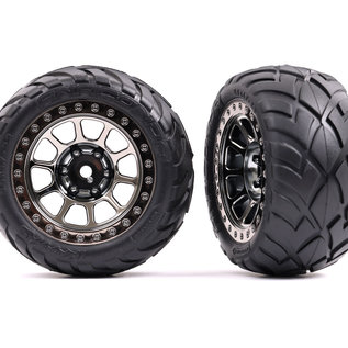 Traxxas TRA2478T  2.2 Alias Tires on Black Chrome Wheels Bandit Rear (2)