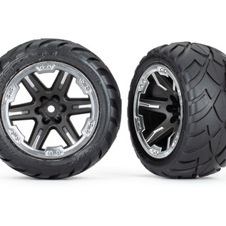 Traxxas TRA6775X  Black w/ Chrome Anaconda 2.8" on RXT Wheels (2) 2WD Front