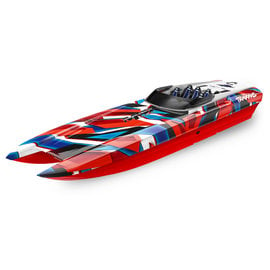 Traxxas TRA57046-4  REDR DCB M41 Widebody 40" Catamaran RTR Boat Red/Blue 2022