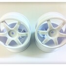 Gravity RC LLC GRC126  USGT White Six Spoke Ultra Light Racing Wheel (24mm) (4)