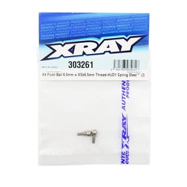 Xray XRA303261  Xray X4 Pivot Ball 6.0MM With M3x6.5MM Thread - HUDY SPRING STEEL (2)