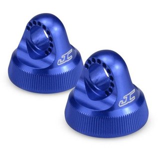 J Concepts JCO2490-1  Blue Fin Aluminum 12mm V2 Shock Cap B6.1 B6 B64 SC6.1 T6.1 (2)