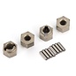 Traxxas TRA9750A  TRX-4M Wheel hubs, 7mm hex (steel) (4)/ axle pins (8)