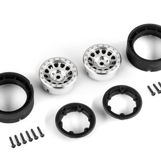 Traxxas TRA9781-SATIN  TRX-4M Wheels, 1.0", Method Race Wheels® 105 Beadlock (satin chrome, beadlock) (2)