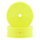 J Concepts JCO3437Y  JConcepts Mono 1.9" RC10 Front Wheel (Yellow) (2)