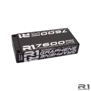 R1wurks 030047  R1WURKS 7600mah 200c 3.7v 1s Shorty LiPo Battery, Graphene w/ 5mm
