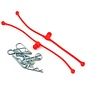 Dubro DUB2248 Body Klip Retainers Red (2)