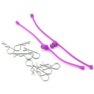 Dubro DUB2250 Body Klip Retainers Purple (2)