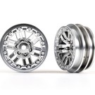 Traxxas TRA9768-SATIN  TRX-4M Wheels, 1.0" (satin chrome) (2)