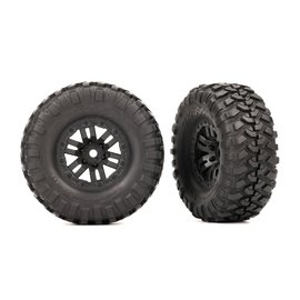 Traxxas TRA9773  TRX-4M Tires & wheels, assembled (black 1.0" wheels, Canyon Trail 2.2x1.0" tires) (2)