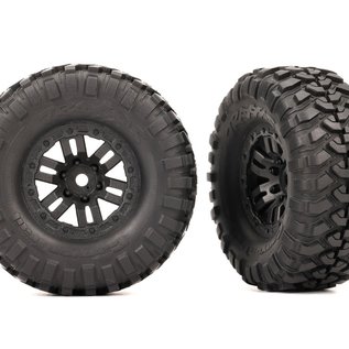 Traxxas TRA9773  TRX-4M Tires & wheels, assembled (black 1.0" wheels, Canyon Trail 2.2x1.0" tires) (2)