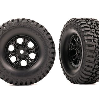 Traxxas TRA9774  TRX-4M 1.0" x 2.4" Black Wheels & BFG Mud-Terrain Tires (2)