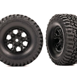 Traxxas TRA9774  TRX-4M Tires & wheels, assembled (black 1.0" wheels, BFGoodrich® Mud-Terrain™ T/A® KM3 2.2x1.0" tires) (2)