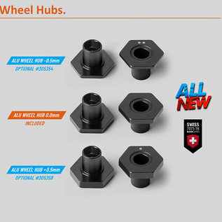 Xray XRA305359 Xray X4'23-26 Alu Wheel Hub - Spring Clip - Offset +0.5MM - SWISS 7075 T6 (2)