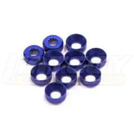 Integy C23038DARKBLUE  3MM Alloy Concave Washer (10)