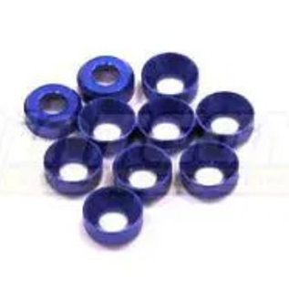 Integy C23038DARKBLUE  3MM Alloy Concave Washer (10)