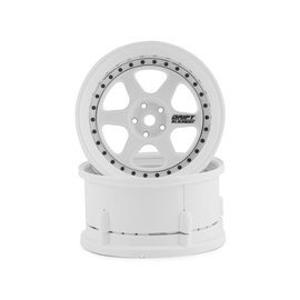 DS Racing DSC-DE-202  Element 6 Spoke Drift Wheels Triple White w/12mm Hex