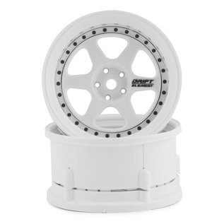 DS Racing DSC-DE-202  Element 6 Spoke Drift Wheels Triple White w/12mm Hex