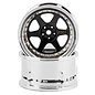 DS Racing DSC-DE-213  Element 6 Spoke Drift Wheels Black & Chrome 12mm Hex